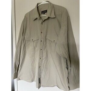 TIMBERLAND Lightweight Wether Gear 100 Cotton Shirt Men's Size X-LARGE Tan/Beige